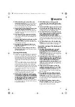 Предварительный просмотр 67 страницы Würth EWS 14-125 INOX English Translation Of The Original Operating Instructions