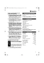 Предварительный просмотр 68 страницы Würth EWS 14-125 INOX English Translation Of The Original Operating Instructions