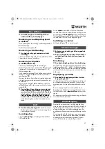 Предварительный просмотр 69 страницы Würth EWS 14-125 INOX English Translation Of The Original Operating Instructions