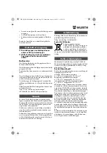 Предварительный просмотр 70 страницы Würth EWS 14-125 INOX English Translation Of The Original Operating Instructions