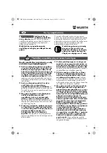 Предварительный просмотр 72 страницы Würth EWS 14-125 INOX English Translation Of The Original Operating Instructions