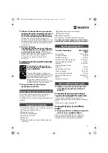 Предварительный просмотр 75 страницы Würth EWS 14-125 INOX English Translation Of The Original Operating Instructions