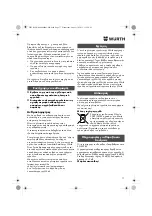 Предварительный просмотр 77 страницы Würth EWS 14-125 INOX English Translation Of The Original Operating Instructions