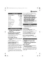 Предварительный просмотр 82 страницы Würth EWS 14-125 INOX English Translation Of The Original Operating Instructions