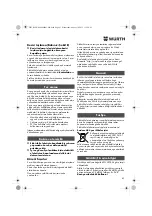 Предварительный просмотр 83 страницы Würth EWS 14-125 INOX English Translation Of The Original Operating Instructions