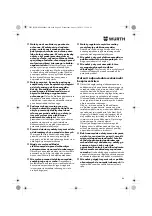 Предварительный просмотр 86 страницы Würth EWS 14-125 INOX English Translation Of The Original Operating Instructions