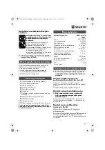 Предварительный просмотр 88 страницы Würth EWS 14-125 INOX English Translation Of The Original Operating Instructions