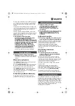 Предварительный просмотр 89 страницы Würth EWS 14-125 INOX English Translation Of The Original Operating Instructions