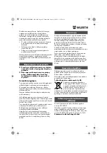 Предварительный просмотр 90 страницы Würth EWS 14-125 INOX English Translation Of The Original Operating Instructions