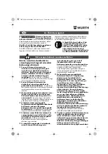 Предварительный просмотр 92 страницы Würth EWS 14-125 INOX English Translation Of The Original Operating Instructions