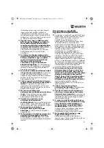 Предварительный просмотр 93 страницы Würth EWS 14-125 INOX English Translation Of The Original Operating Instructions