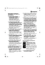 Предварительный просмотр 94 страницы Würth EWS 14-125 INOX English Translation Of The Original Operating Instructions