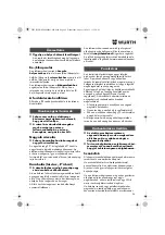 Предварительный просмотр 96 страницы Würth EWS 14-125 INOX English Translation Of The Original Operating Instructions