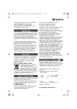 Предварительный просмотр 97 страницы Würth EWS 14-125 INOX English Translation Of The Original Operating Instructions