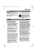 Предварительный просмотр 98 страницы Würth EWS 14-125 INOX English Translation Of The Original Operating Instructions