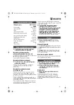 Предварительный просмотр 101 страницы Würth EWS 14-125 INOX English Translation Of The Original Operating Instructions