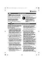 Предварительный просмотр 104 страницы Würth EWS 14-125 INOX English Translation Of The Original Operating Instructions