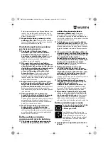 Предварительный просмотр 106 страницы Würth EWS 14-125 INOX English Translation Of The Original Operating Instructions