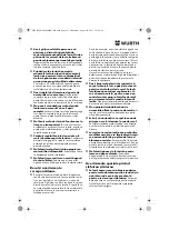 Предварительный просмотр 111 страницы Würth EWS 14-125 INOX English Translation Of The Original Operating Instructions