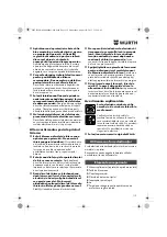 Предварительный просмотр 112 страницы Würth EWS 14-125 INOX English Translation Of The Original Operating Instructions