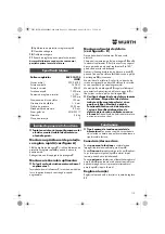 Предварительный просмотр 113 страницы Würth EWS 14-125 INOX English Translation Of The Original Operating Instructions