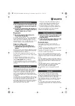 Предварительный просмотр 114 страницы Würth EWS 14-125 INOX English Translation Of The Original Operating Instructions