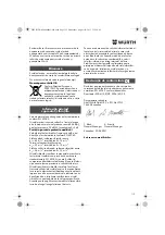 Предварительный просмотр 115 страницы Würth EWS 14-125 INOX English Translation Of The Original Operating Instructions