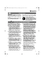 Предварительный просмотр 116 страницы Würth EWS 14-125 INOX English Translation Of The Original Operating Instructions