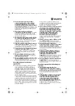 Предварительный просмотр 117 страницы Würth EWS 14-125 INOX English Translation Of The Original Operating Instructions