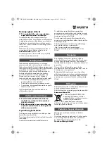 Предварительный просмотр 120 страницы Würth EWS 14-125 INOX English Translation Of The Original Operating Instructions