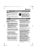 Предварительный просмотр 122 страницы Würth EWS 14-125 INOX English Translation Of The Original Operating Instructions