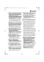 Предварительный просмотр 123 страницы Würth EWS 14-125 INOX English Translation Of The Original Operating Instructions