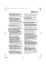 Предварительный просмотр 124 страницы Würth EWS 14-125 INOX English Translation Of The Original Operating Instructions