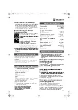 Предварительный просмотр 125 страницы Würth EWS 14-125 INOX English Translation Of The Original Operating Instructions