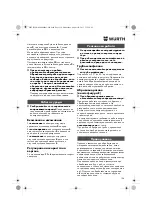 Предварительный просмотр 126 страницы Würth EWS 14-125 INOX English Translation Of The Original Operating Instructions