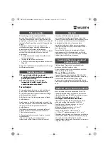 Предварительный просмотр 133 страницы Würth EWS 14-125 INOX English Translation Of The Original Operating Instructions