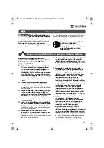 Предварительный просмотр 135 страницы Würth EWS 14-125 INOX English Translation Of The Original Operating Instructions