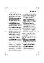 Предварительный просмотр 136 страницы Würth EWS 14-125 INOX English Translation Of The Original Operating Instructions