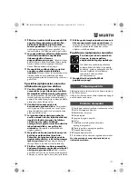 Предварительный просмотр 137 страницы Würth EWS 14-125 INOX English Translation Of The Original Operating Instructions