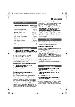 Предварительный просмотр 138 страницы Würth EWS 14-125 INOX English Translation Of The Original Operating Instructions