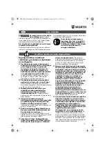 Предварительный просмотр 141 страницы Würth EWS 14-125 INOX English Translation Of The Original Operating Instructions