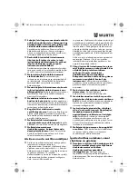 Предварительный просмотр 142 страницы Würth EWS 14-125 INOX English Translation Of The Original Operating Instructions