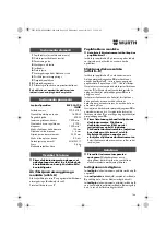 Предварительный просмотр 144 страницы Würth EWS 14-125 INOX English Translation Of The Original Operating Instructions