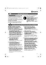 Предварительный просмотр 147 страницы Würth EWS 14-125 INOX English Translation Of The Original Operating Instructions