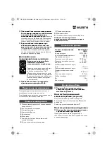 Предварительный просмотр 150 страницы Würth EWS 14-125 INOX English Translation Of The Original Operating Instructions