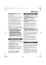 Предварительный просмотр 151 страницы Würth EWS 14-125 INOX English Translation Of The Original Operating Instructions