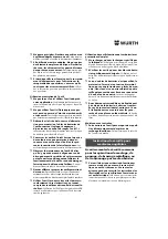 Preview for 42 page of Würth EWS 18-A Translation Of The Original Operating Instructions