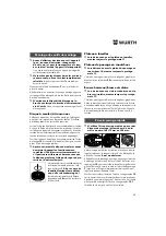 Preview for 49 page of Würth EWS 18-A Translation Of The Original Operating Instructions