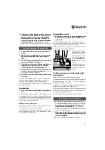 Preview for 63 page of Würth EWS 18-A Translation Of The Original Operating Instructions