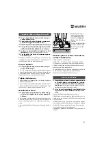 Preview for 152 page of Würth EWS 18-A Translation Of The Original Operating Instructions